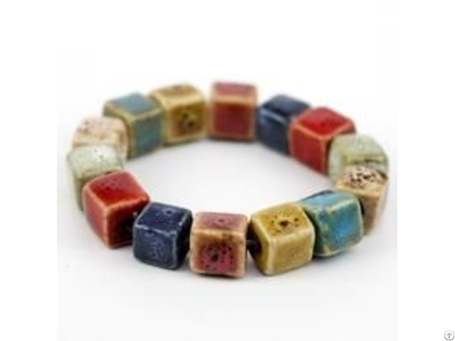 Colorful Ceramic Square Beads