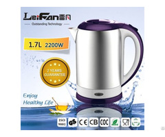 360 Degrees Rotational Plastic Handle Stainless Steel Water Kettle