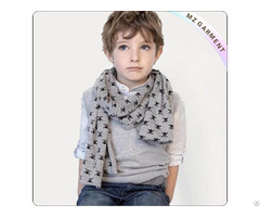 Grey Cotton Skull Scarf