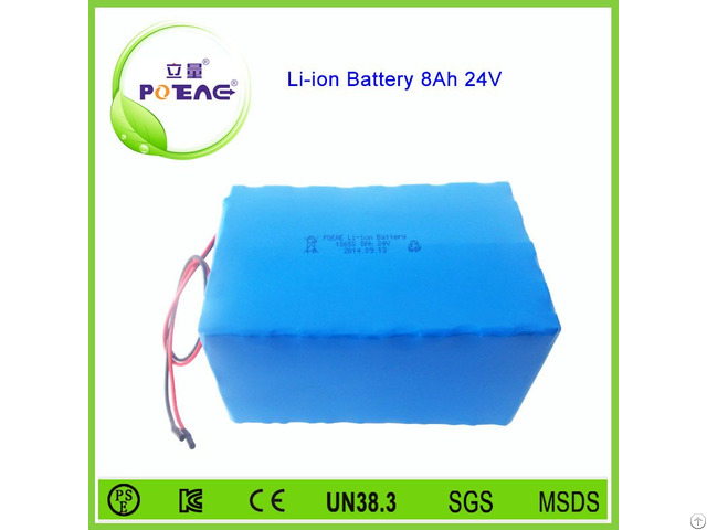 Ce Msds Certificate 24v 8000mah Li Ion Battery Pack