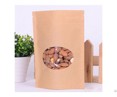 170g Capacity Kraft Paper Standup Bag With A Clear Oval Window
