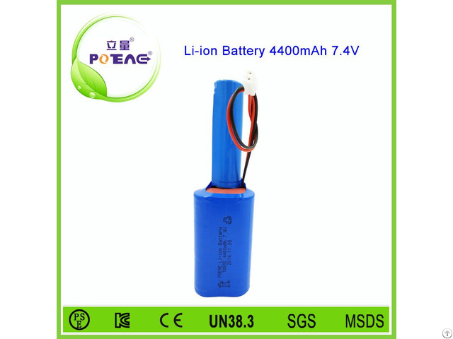 Special Structure 18650 Lithium Ion Battery Pack 7 4v 4400mah