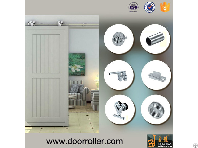 Complete Set New Design Wooden Door Roller Sliding Glass Barn Doors