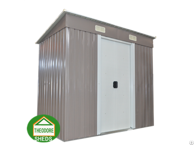 Garden Metal Shed Pent Roof 4 X6 Ft