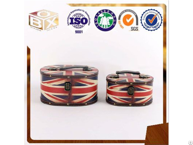 Round Pu Leather For Home Storage Box