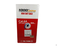 1000ft Cat6a Plenum 550mhz Solid Copper Utp Ethernet Cable