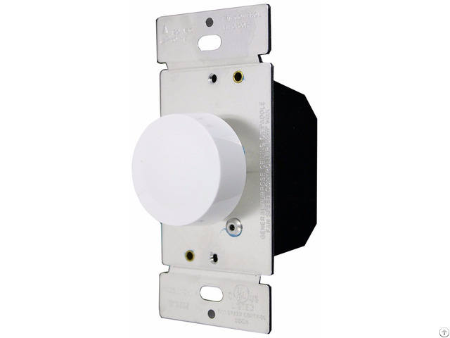 Rotary Fan Speed Control Single Pole Fully Variable White