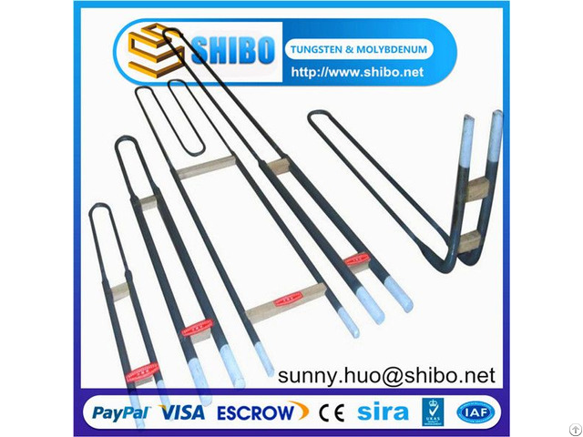 U Shape 1800grade Mosi2 Heating Elements For Furnace And Ovens