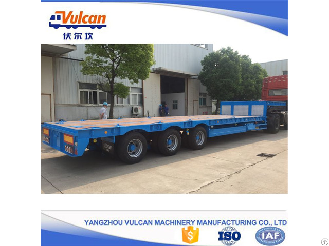 Tri Axle Air Bag Suspension Lowbed Semi Trailer