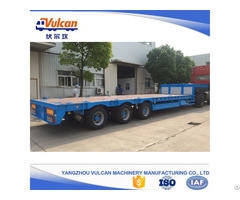 Tri Axle Air Bag Suspension Lowbed Semi Trailer