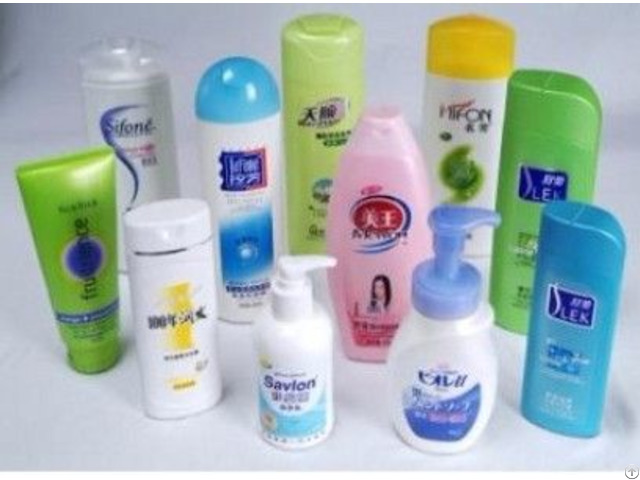 Plastic Self Adhesive Printed Labels In Cosmetics Bottle