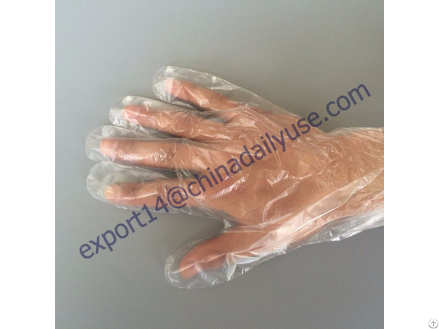 China Supply Disposable Poly Glove For Cleaning Gardening Medical Salon Use