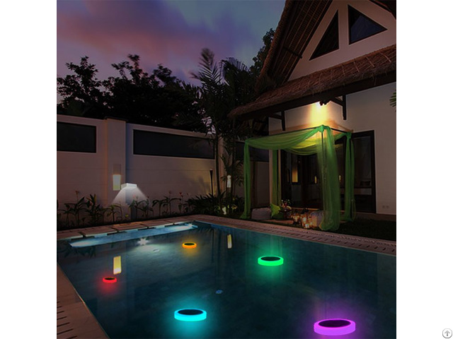 Rgb Floating On Water Solar Pool Lights With Remote Control