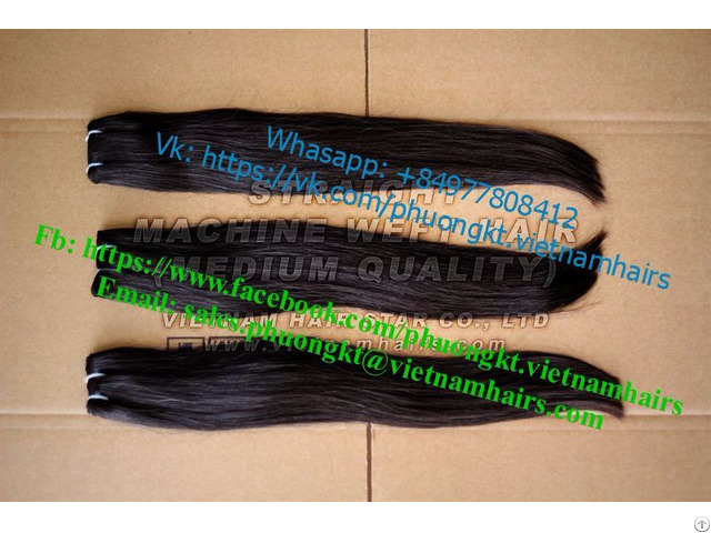 Natural Black Color 100 Percent Remy And Double Weft 65cm