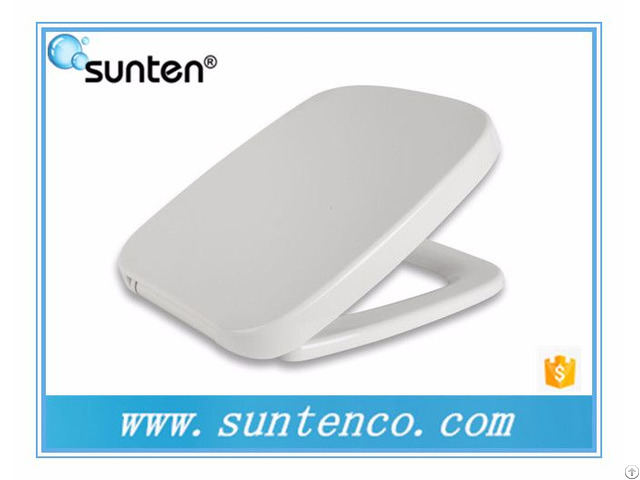 One Push Button Bathroom Accessories Hygienic Rectangular Toilet Seat