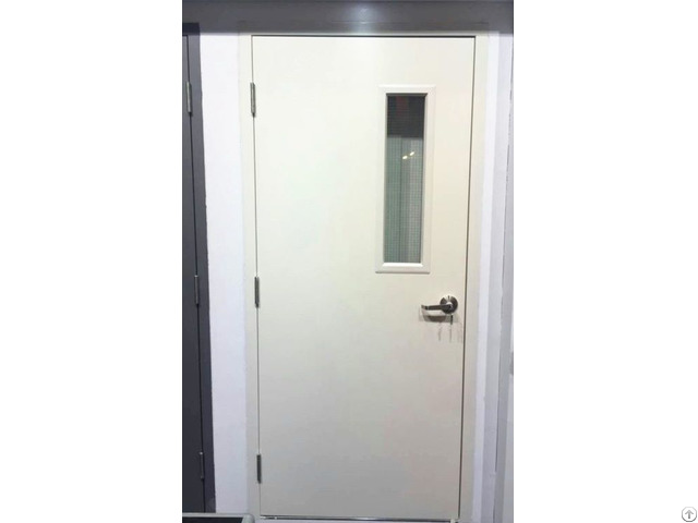 Fire Steel Door With Narrow Glass