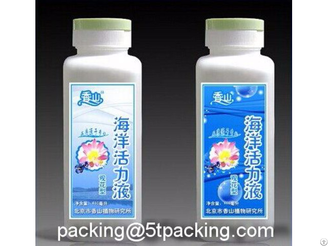 Energetic Water Bottle Used Plastic Adhesive Labels In Customized Logo