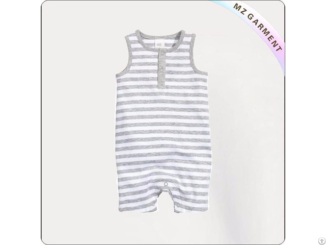 Striped Sleeveless Romper