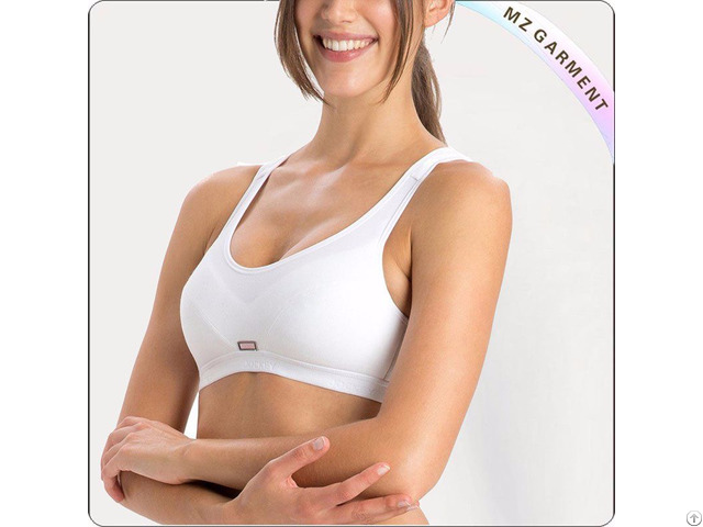 White Padded Exercise Bra