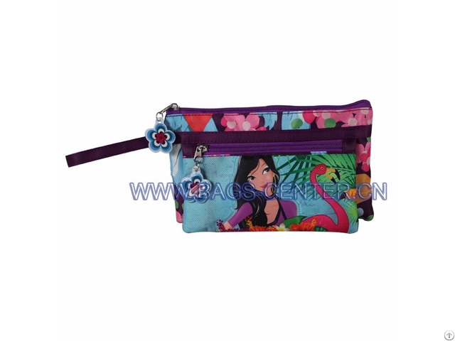 Double Zipper Pencil Bag