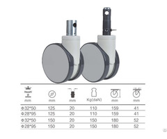 Twin Wheels Caster With Central Locking