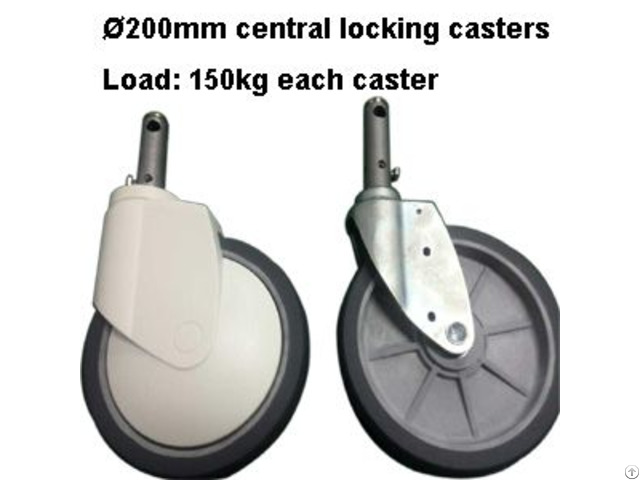 200mm Central Locking Caster Wheels