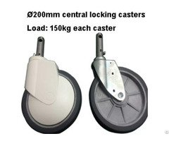 200mm Central Locking Caster Wheels