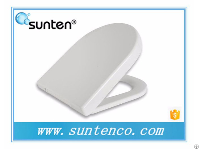 Pure White D Shape Urea Material Soft Close Toilet Seat Suppliers