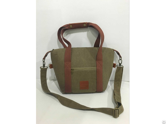 Canvas Lunch Cooler Bag With Big Capacity