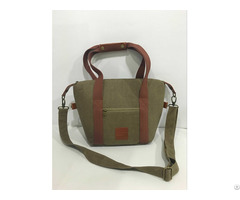 Canvas Lunch Cooler Bag With Big Capacity