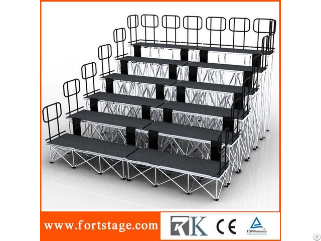 Portable Stage With 6 Layers Guard Rails