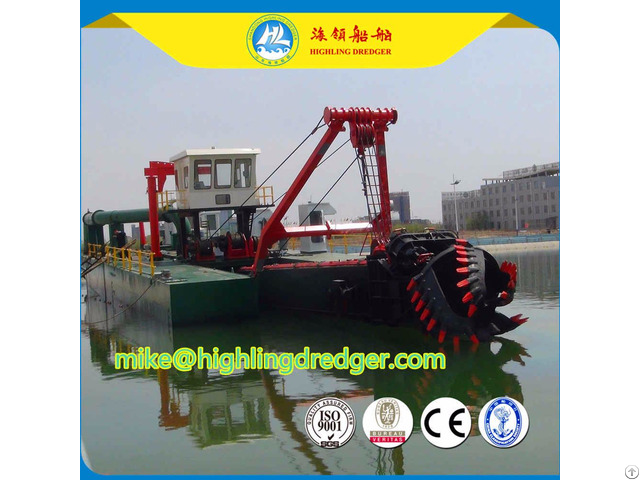 Cutter Suction Dredger Water Flow 4500m3 H And Discharge Distance 2000m