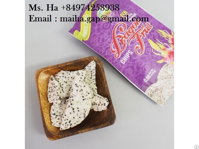 Freeze Dried Dragon Fruit Chips Vietnam Free Sugar High Quality