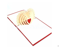 Heart 1 Love 3d Handmade Greeting Pop Up Card