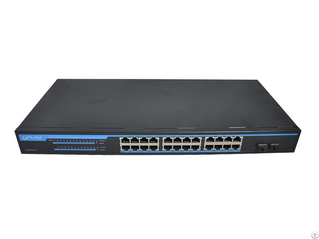 Rackmount 24 Port Giga Poe Switch With Broadcom Chipset