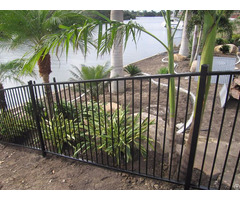 Black Vinyl Coated Galvanized Steel Fence