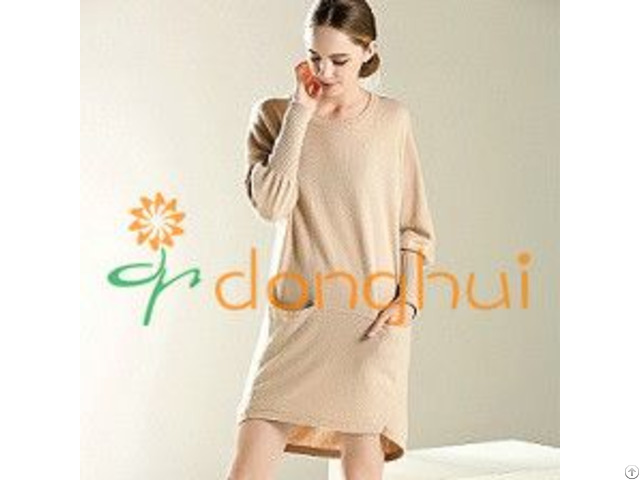 Ladies Long Style Cashmere With Wool Pullover Sweaters