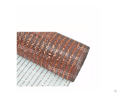 Dark Brown Decoration Material Plastic Strip Mesh For 50c19