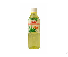 Peach Aloe Vera Juice With Pulp Okeyfood In 500ml Bottle