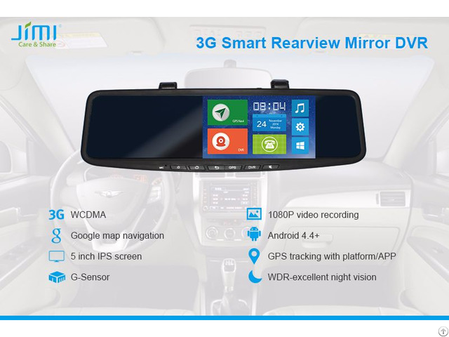 Jc600 3g Android Gps Navigation Rearview Mirror Dvr