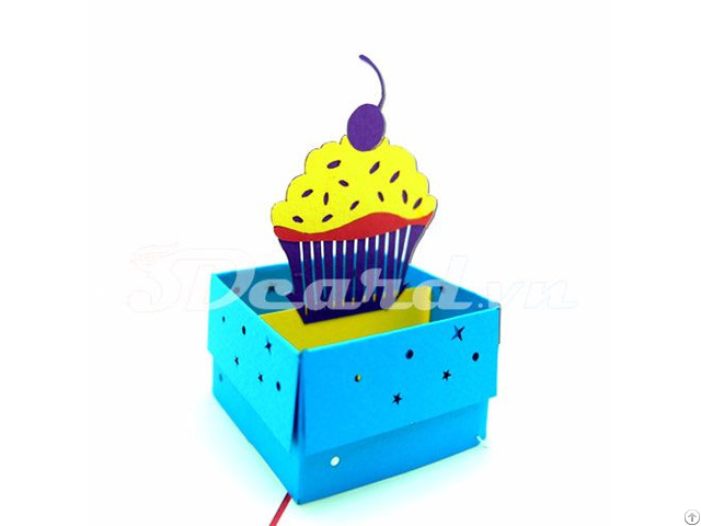 Box Cake Pop Up Birthday Card