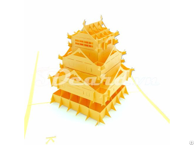 Kumamoto Japan 2 3d Pop Up Famous Building Card