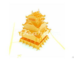 Kumamoto Japan 2 3d Pop Up Famous Building Card