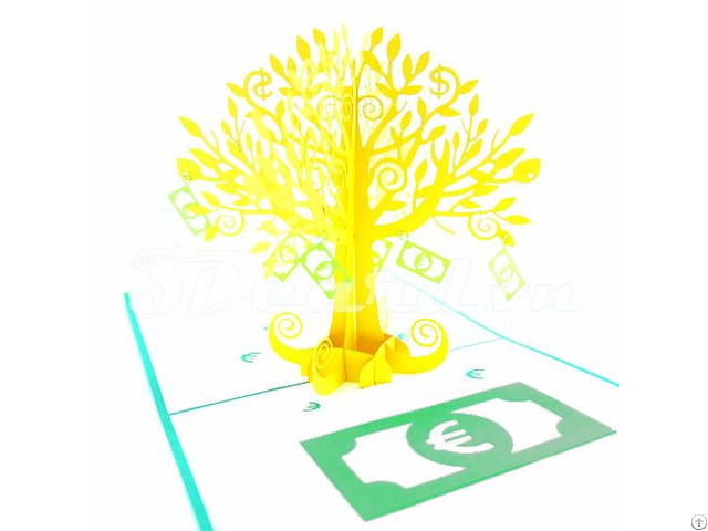 Money Tree 3d Pop Up Greeting Card