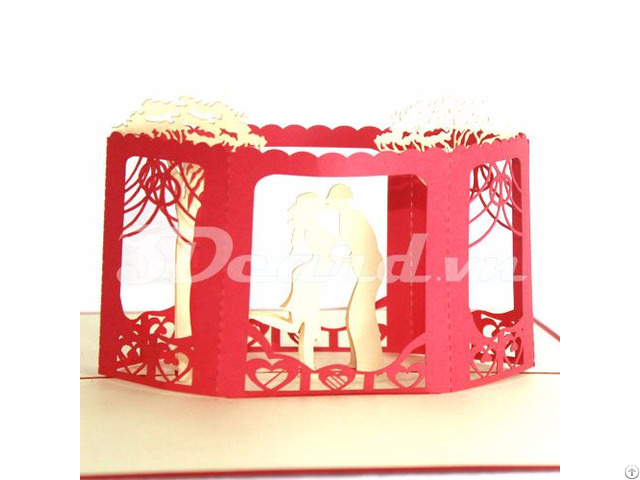 Wedding Invitation 3d Pop Up Card