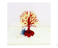 Couple Under The Dogwood 3d Pop Up Birthday Card