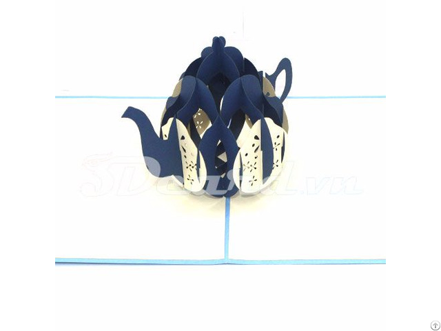 Teapot 3d Pop Up Greeting Card