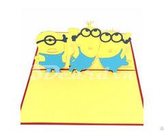 Minion 3d Pop Up Birthday Card