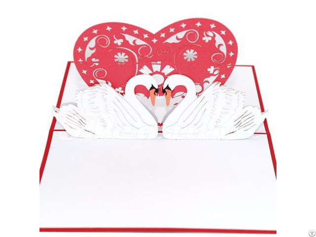 Swan Couple 3 3d Pop Up Love Card