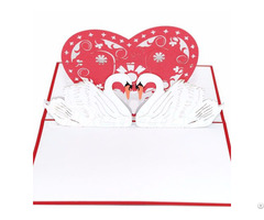 Swan Couple 3 3d Pop Up Love Card